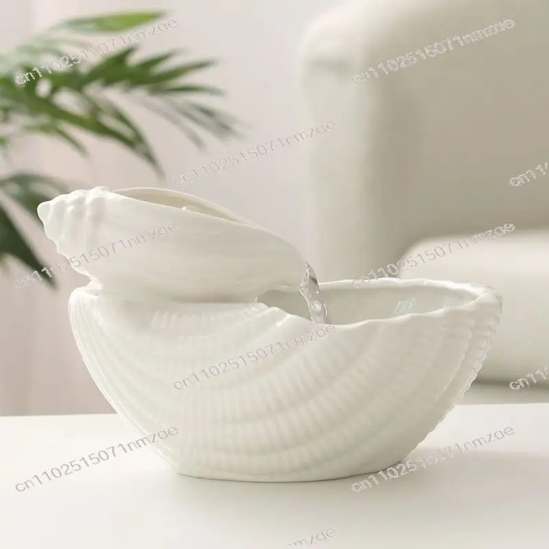 USB Powered Ceramic Cat Water Fountain Automatic Circulation Pet Drinking Water Dispenser Bowl for Cats Dogs
