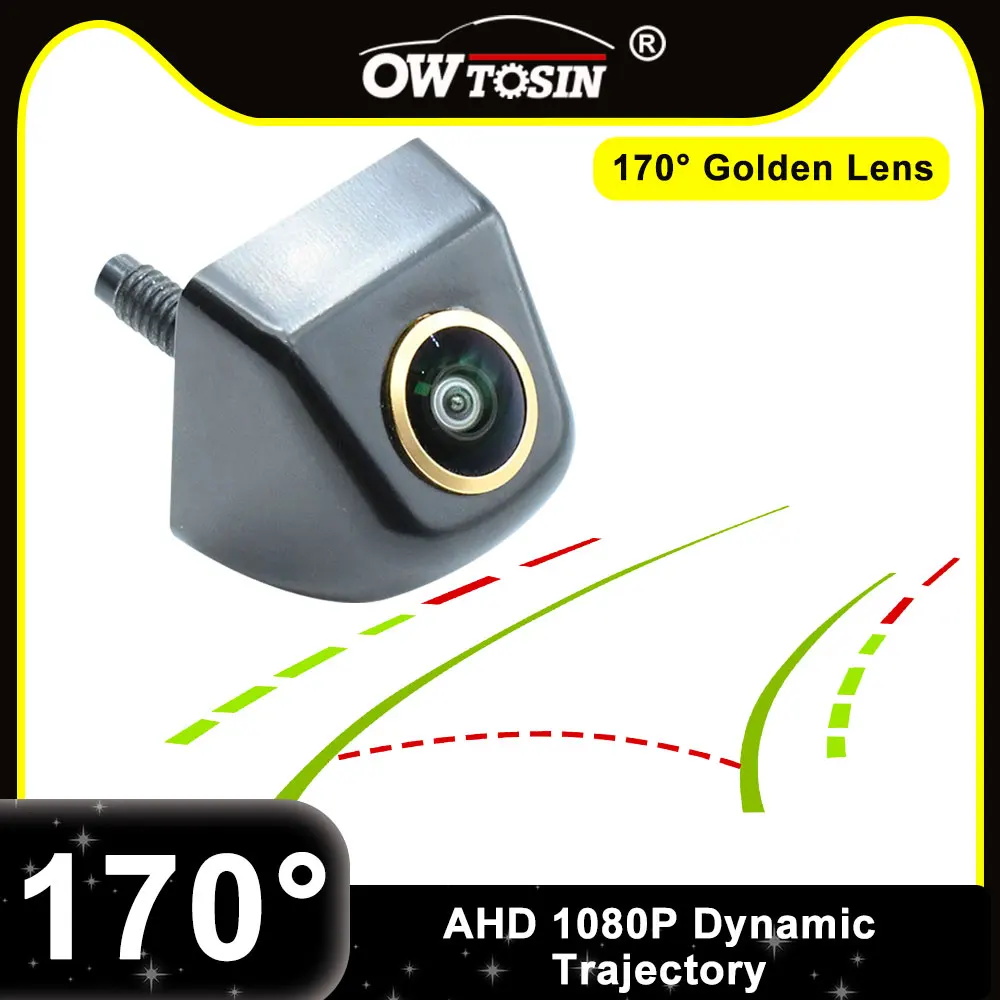 

Dynamic Trajectory 1920*1080P AHD 170° Reverse Camera Fisheye Golden Lens Backup Vehicle Rear View Car Camera Android Monitor