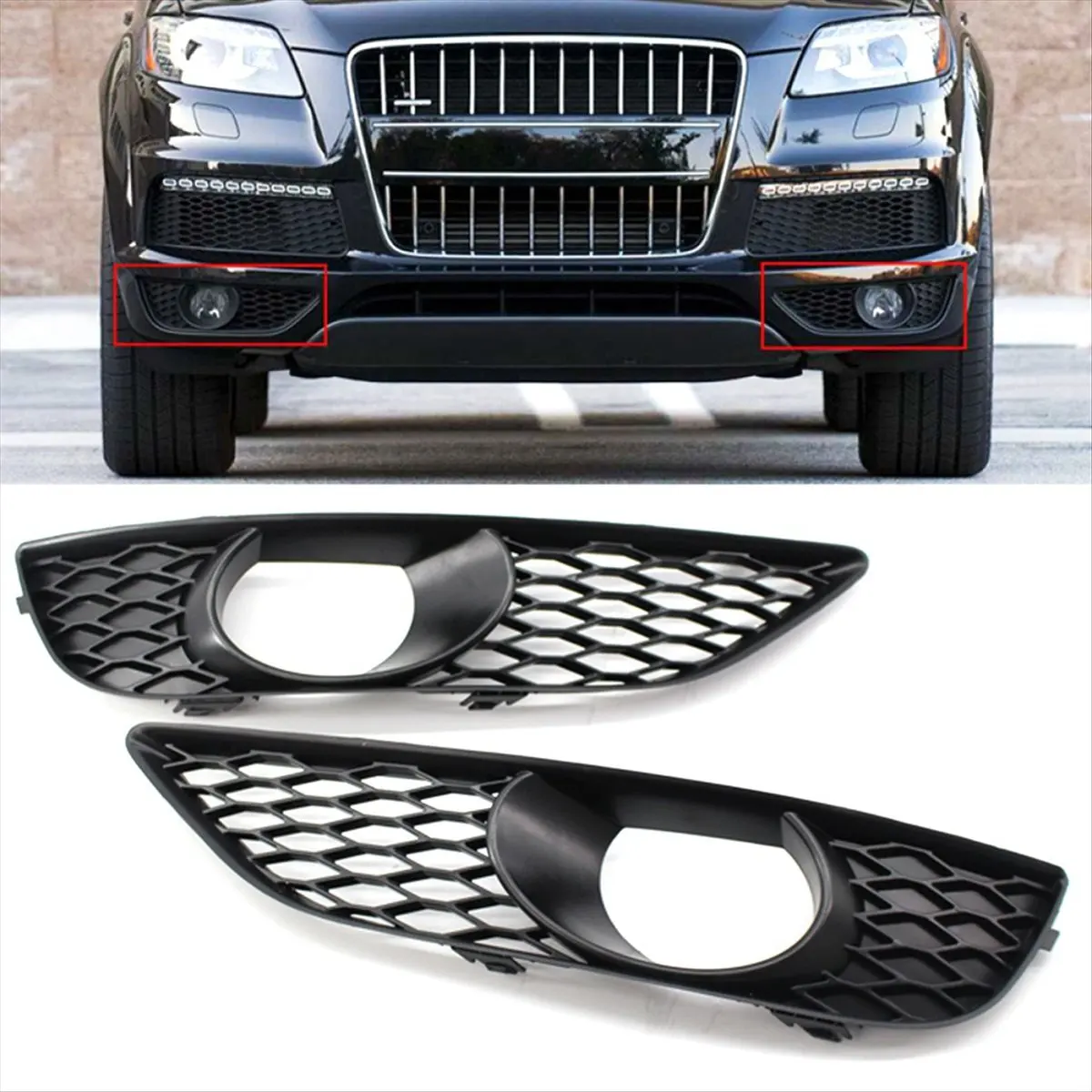 1Pair Fog Lamp Cover for AUDI Q7 4L 2009-2014 S-Line N/S 4L0807675C Main in Car Light