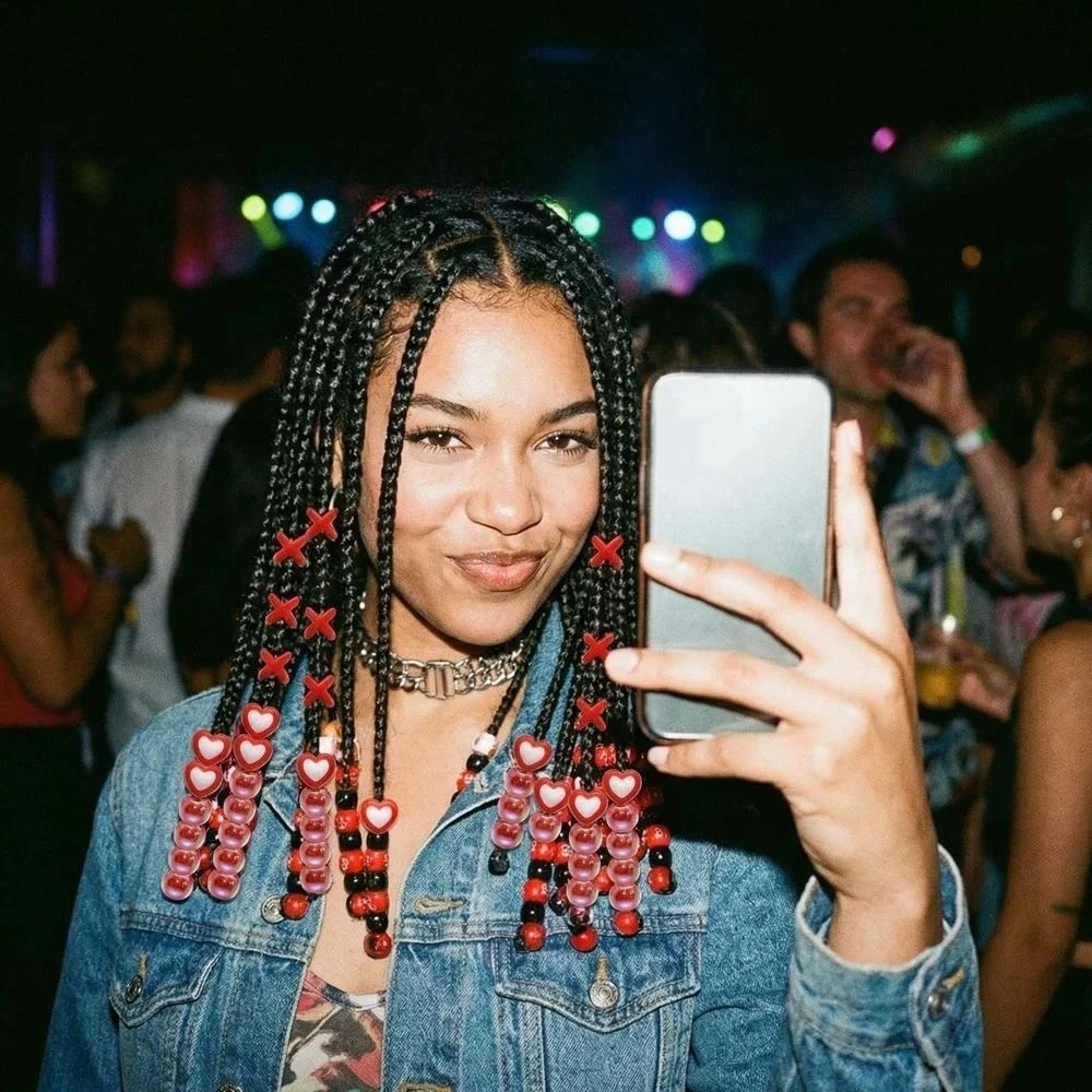 

DIY Colorful Hair Beads Kits Multi-Color Love Heart Acrylic Dreadlock Beads Hair Accessories Mixed Shapes Dreadlock Braids Decor