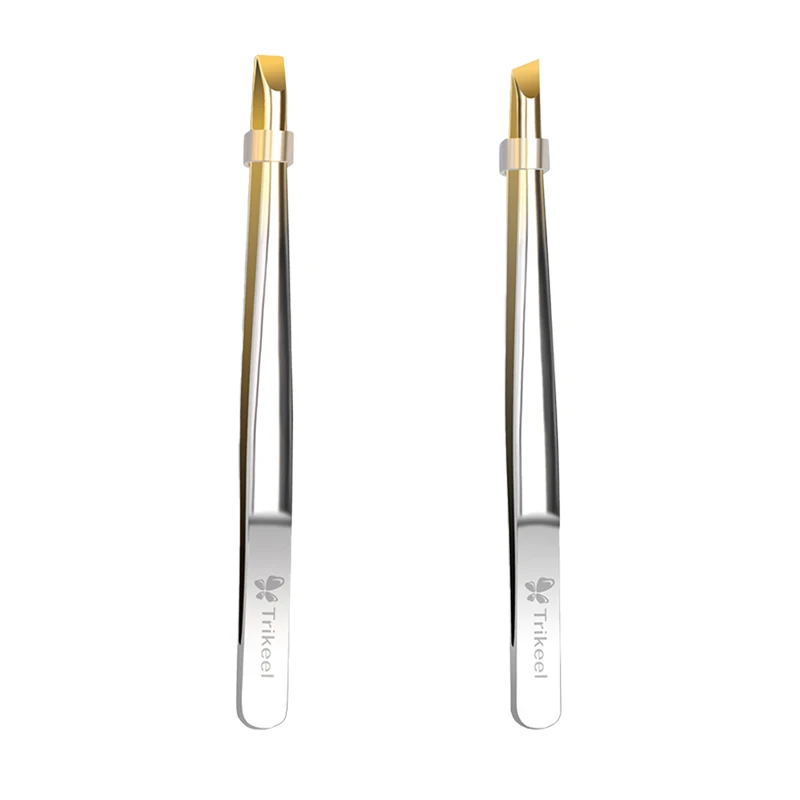 Pince à sourcils beauté des cheveux extracteur de poils fins en acier inoxydable pinces à sourcils inclinées épilation pince à épiler outils de maquillage