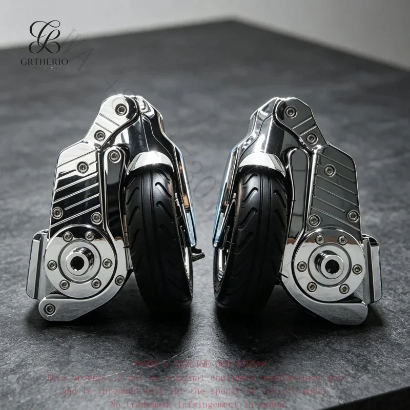 For Indian Roadmaster BMW R18 Touring Chrome Stainless Steel Motorcycle Landing Gear Auxiliary Training Stabilizer Wheels