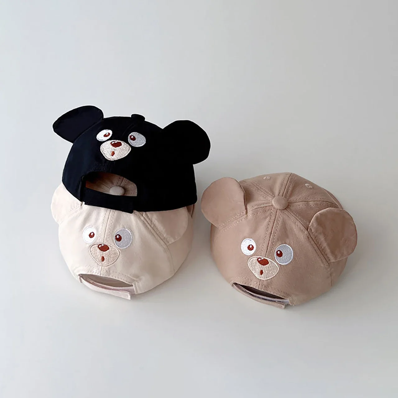 

Cute Baby Baseball Cap With Ears Cartoon Embroidery Infant Boy Girl Duck Tongue Cap Soft Brim Toddler Kids Peaked Hat