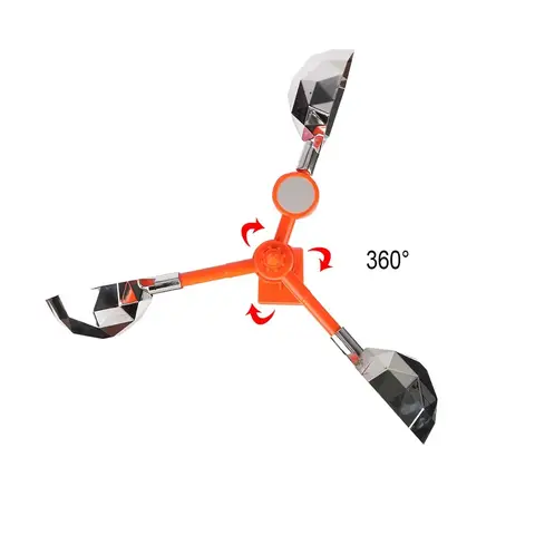 Automatisk fågelavskräckare solenergidriven vindkraft 360° rotation med reflekterande ljudavskräckande medel för trädgård gård utomhus 10 best sales fågelskrämma - №8