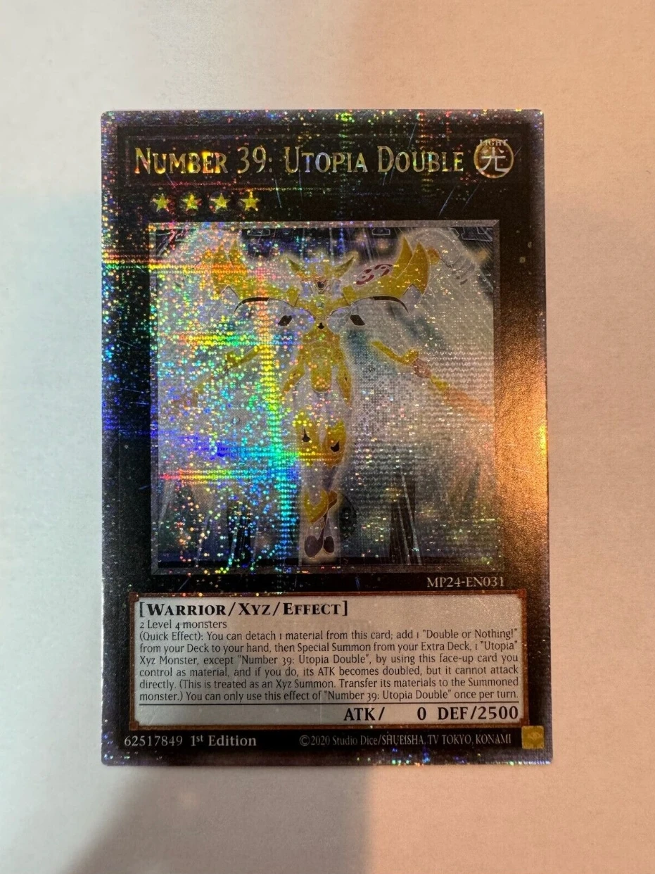 

Yugioh KONAMI TCG MP24-EN031 Number 39: Utopia Double 25th Quarter Century Secret English 1st Edition Collection Mint Card