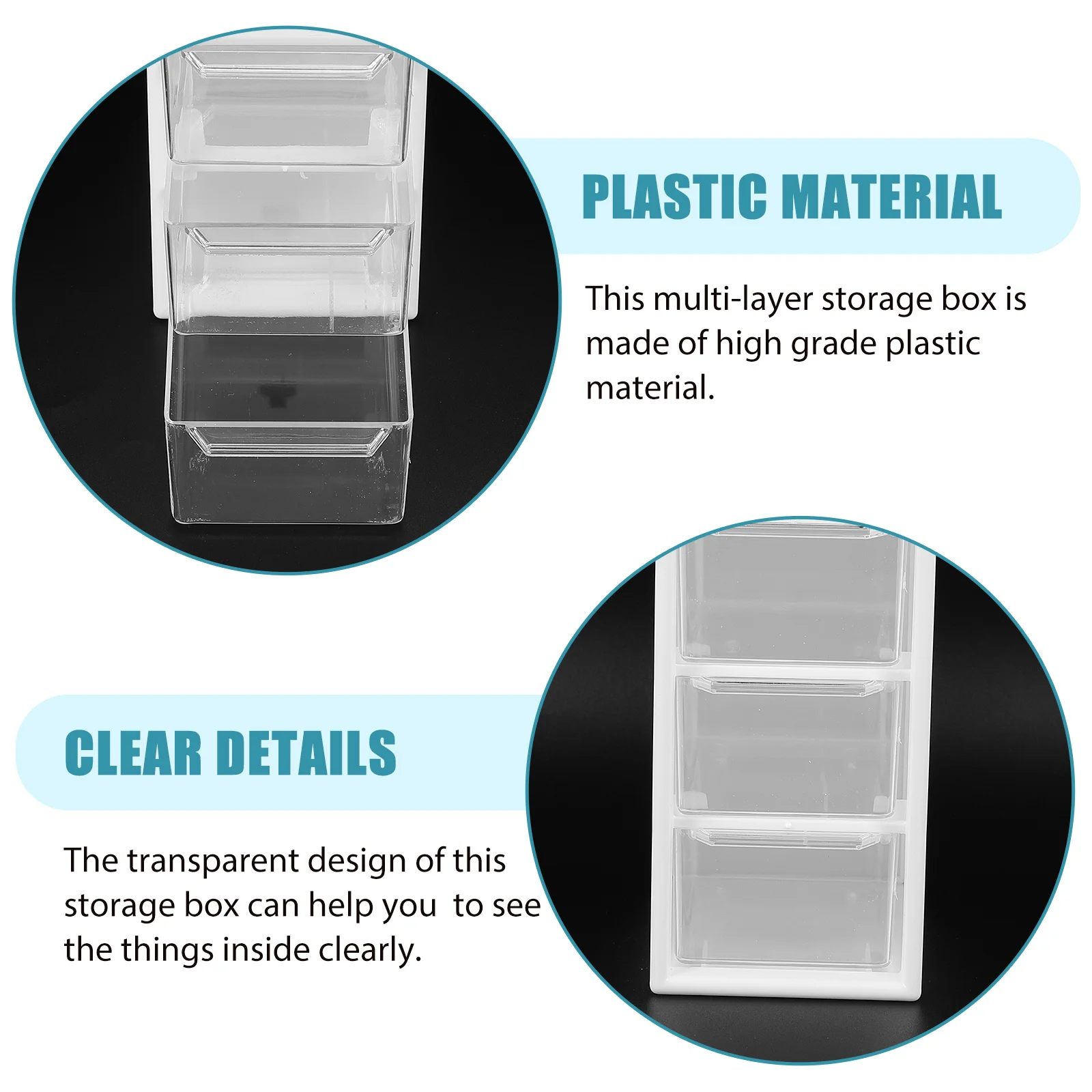 

Multi Layer Drawer Type Storage Box Desktop Organizer for Cosmetics Jewelry Lipsticks Keys Home Office Dormitory Supplies