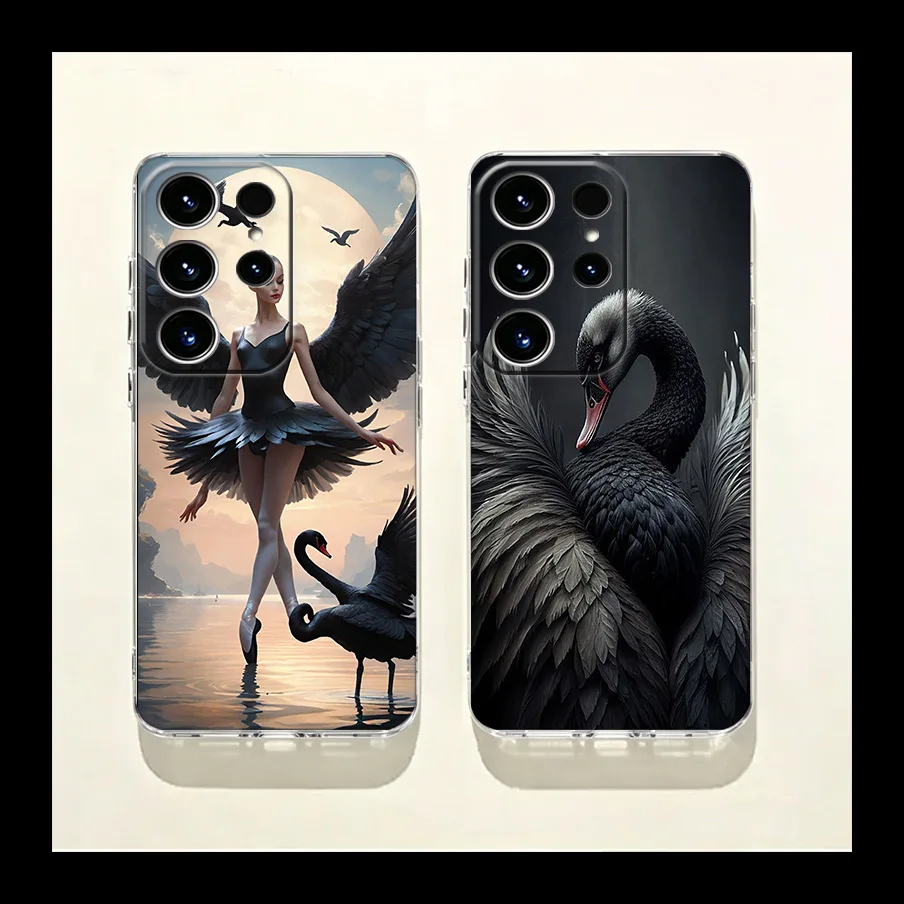Cygne Noir Phone Case for Samsung Galaxy S26 Edge S25 S24 FE S23 Plus S22 Ultra S20FE Cover Camera Protection
