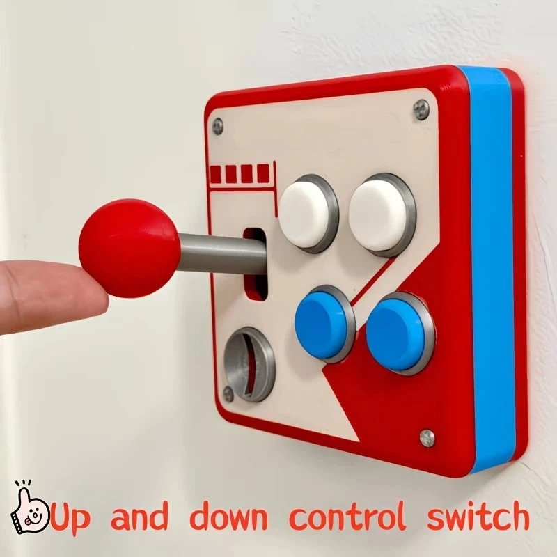 C Retro Arcade Game Joystick Wall Light Switch Panel 80s Vintage Decorative Wall Plate Cover For Game Room Bedroom