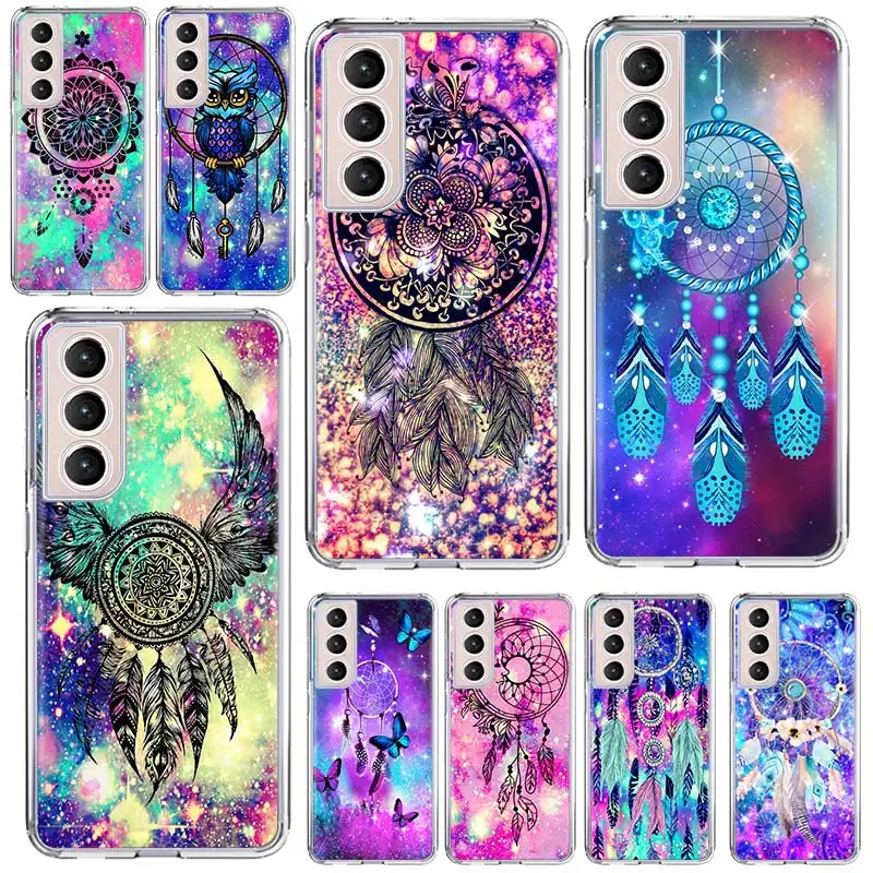 Dream Catcher Watercolor Phone Case Shell For Samsung Galaxy S24 S23 S22 Ultra S21 Plus S20 FE S10 S10E S9 S8 + Cover Capa Funda