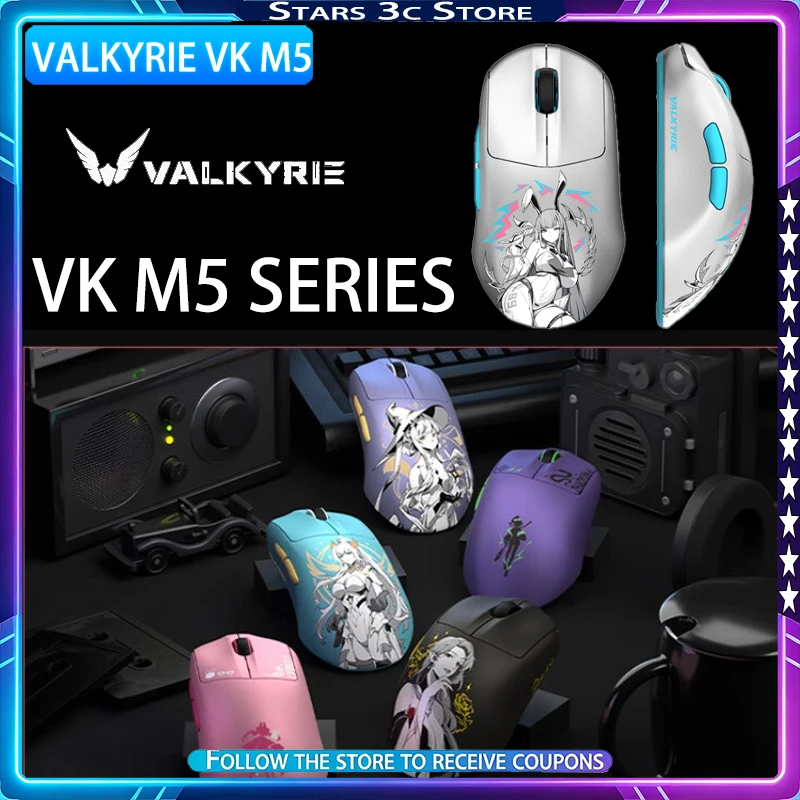 VALKYRIE VK M5 EVO Wireless Mouse Strong Performance and Low Latency Tri Mode Connection Gaming Mouse Computer Peripherals