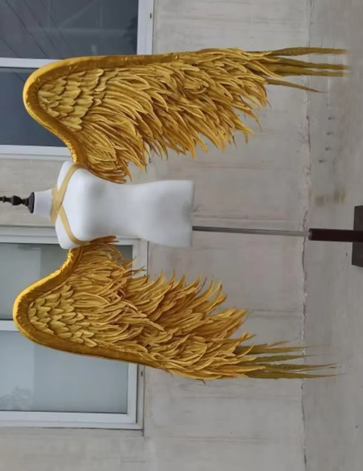 

Gold Luxury show angel wings catwalk underwear show props festival Angel Feather wing cosplay costume party supply christmas