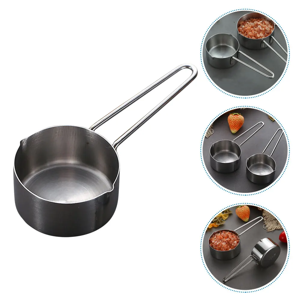 

Baking Measuring Cups Spoons Scoop Milk Handle Tablespoon Small Stainless Steel Set