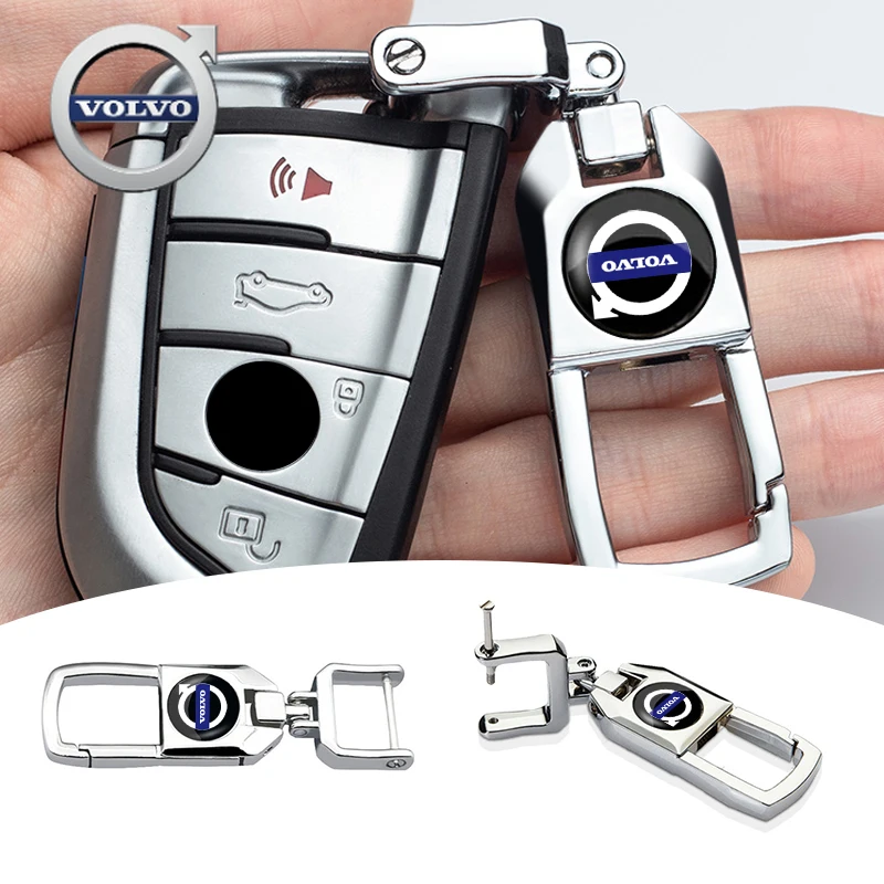 

For Volvo Car Zinc Alloy Key Ring Emblem Keychain For Volvo R Design Xc60 V60 S60 V40 V50 S40 S80 C30 Xc40 Xc70 Auto Styling Acc