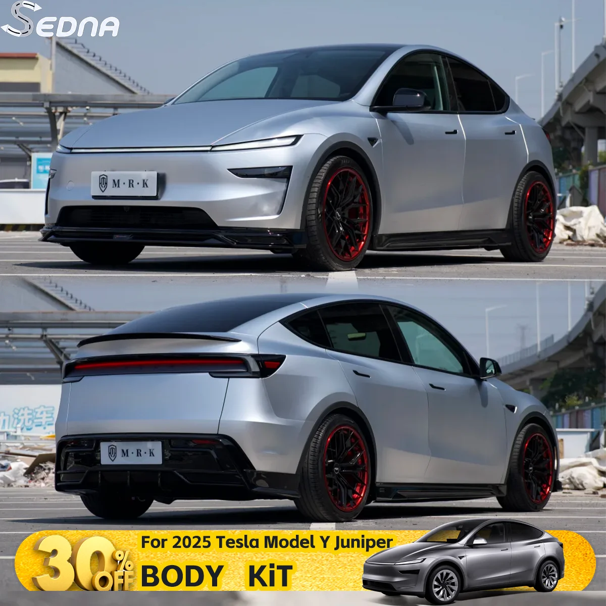 KÖRPER-KIT für 2025, Tesla Model Y, Wacholder, vordere Stoßstange, Lippe, hinterer Diffusor, Seitenschweller, Auto-Tuning-Modifikation, Schutzzubehör