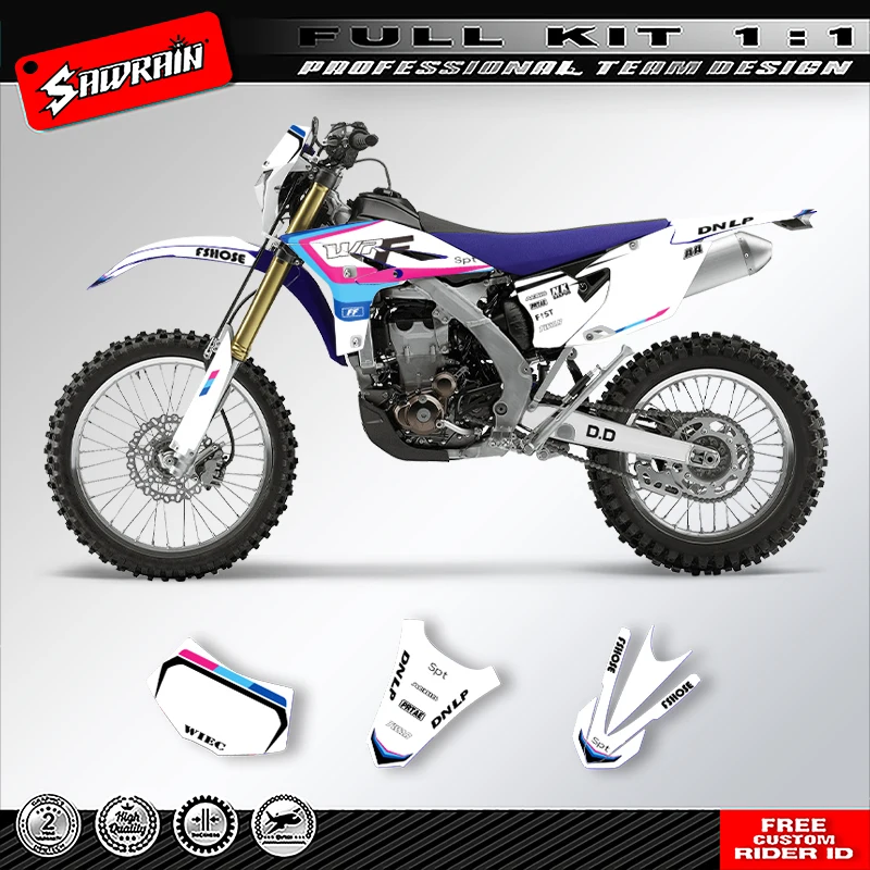 

Наклейка на мотоцикл Sawrain, набор наклеек с графикой команды для YAMAHA WRF 450 2012 2013 2014 2015 011