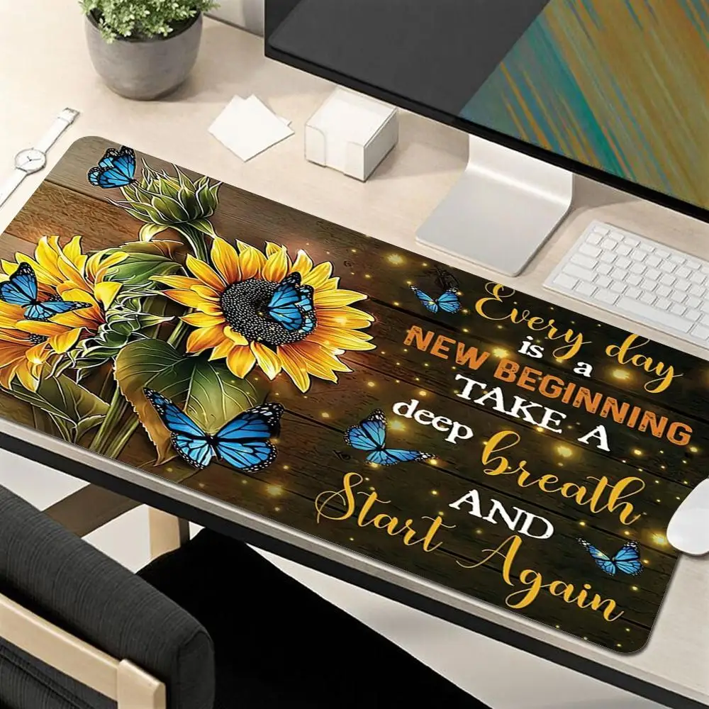 

Sunflower Extended Mouse Pad ,Large Gaming Mouse Pad ,Computer Keyboard Mouse Mat ,Non-Slip Rubber Mousepad Game Players, Office