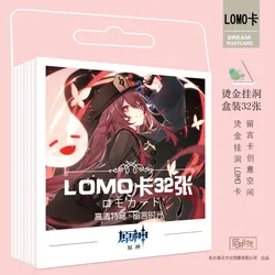 32 Sheets/Set   Game Genshin Impact Lomo Card  Paimon, Venti, Klee Mini Postcard Greeting Card Message Card Christmas Gifts