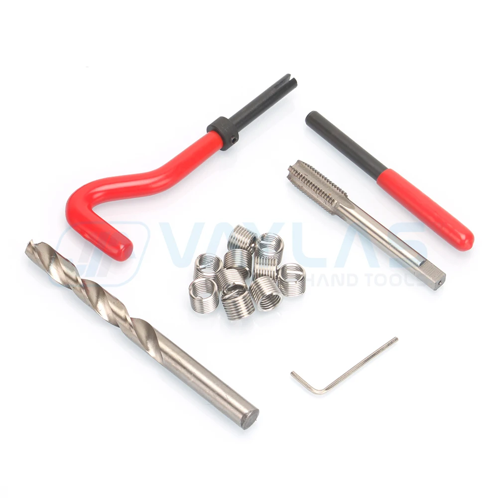88pcs Thread Repair Set M6x1.0 M8x1.25 M10x1.5 Stainless Steel Wire Helical Coil Damaged Thread Insert Combination Garage Tools