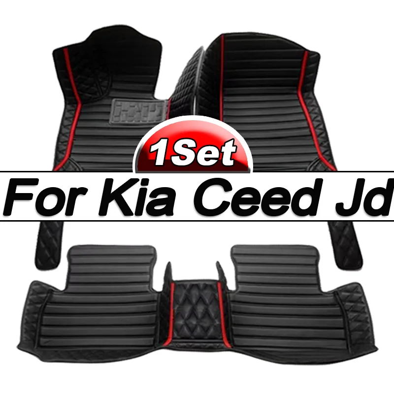 Car Floor Mat For Kia Ceed Jd 2014 2015 2016 2017 2018 2019 2020 Man Non-Slip Luxury Woman Foot Pad Auto Interior Rugs Accessory