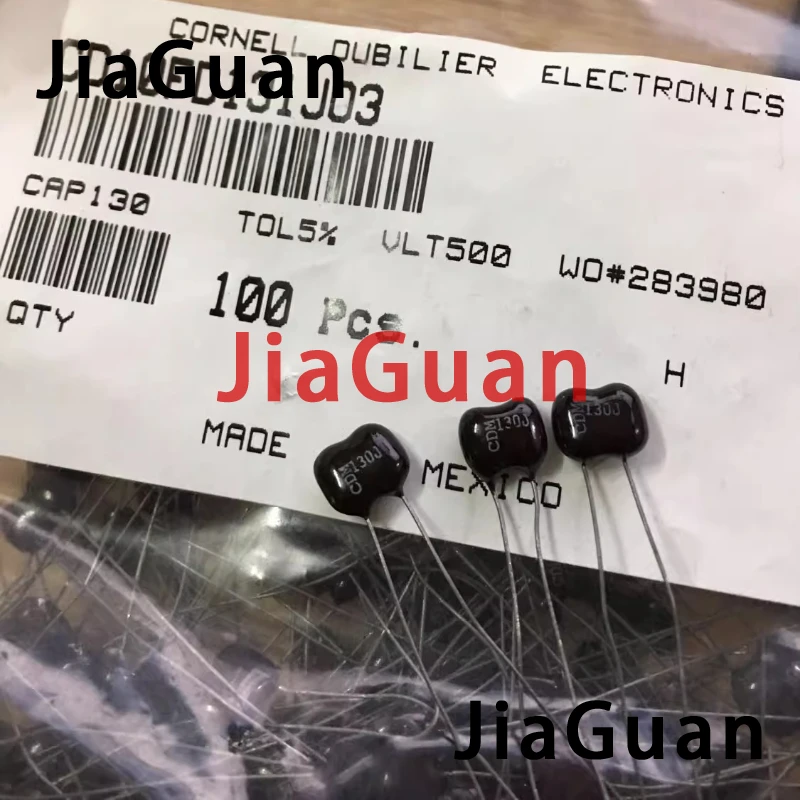 

10PCS/lot NEW original usa CDM 500V130PF P5MM Silver mica capacitor CD10FD131J03 130PF 500V free shipping