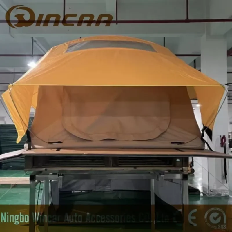 Waterproof Pop Up Tent with Arc-Shape Pole Advanced Venting Design for Car Roof Top Rooftop Tent