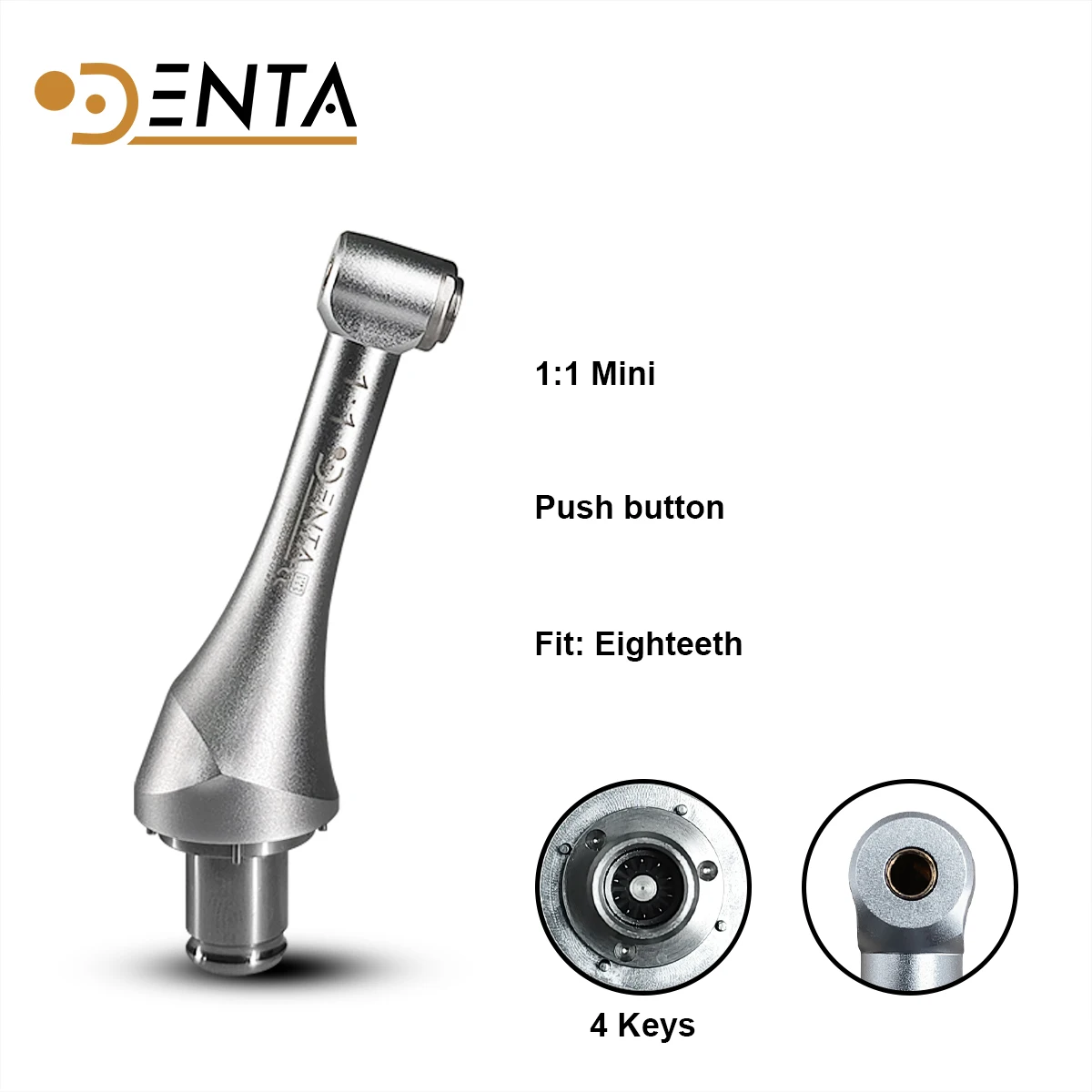 1:1mini contra angle fit Eighteeth brand model E-value push button head -Endo Motor- Endodontic Treatment