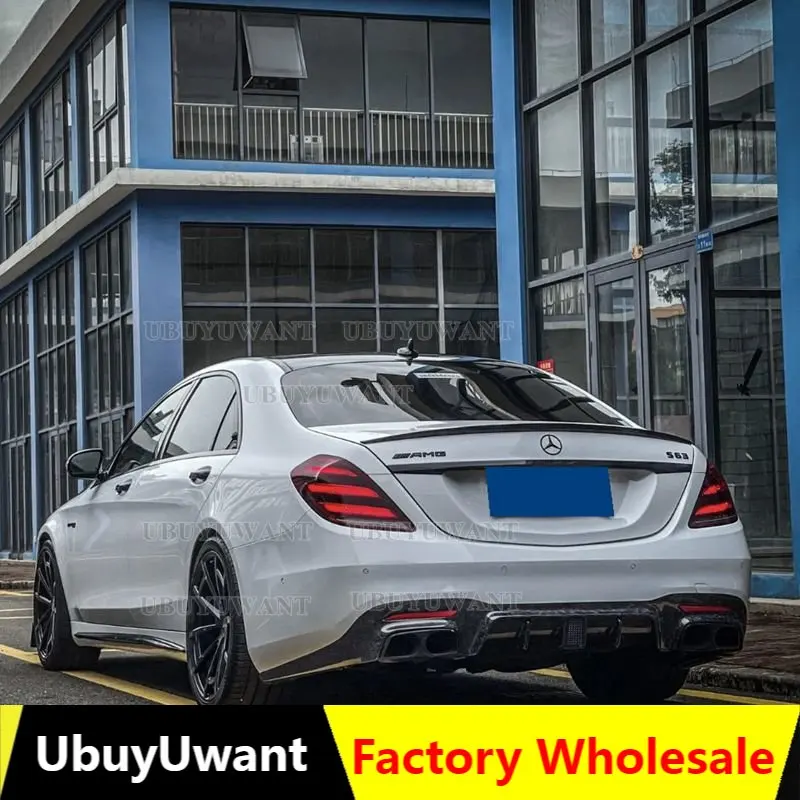 

For Mercedes W222 Spoiler S Class S63 ABS Rear Trunk Spoiler Wing S300 S350 S400 S500 S550 S63 4-door Sedan 2014 - UP