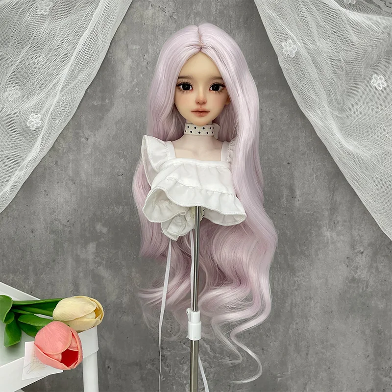 

Синтетический парик для кукол BJD 1/3, 1/4, 1/6, средней длины, волнистый, для девочек, аксессуар для макияжа, набор для самостоятельной укладки волос куклы