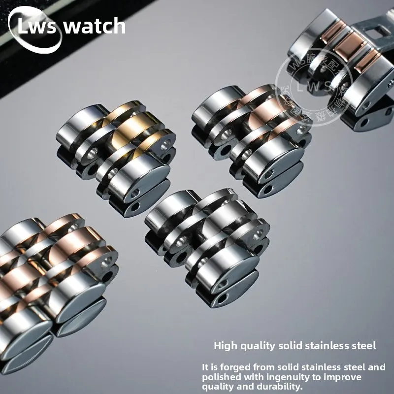 For Armani Watch strap link AR1926 1925 1909 watchband Stainless steel bracelet link lengthen Metal section Extend accessories