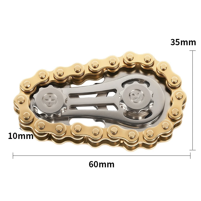 Volant d'inertie mécanique à dents de chaîne, Fidget Spinner, anti-stress, anxiété, chaînes de vélo en métal, jouets Spinner pour enfants et adultes, jouet à main