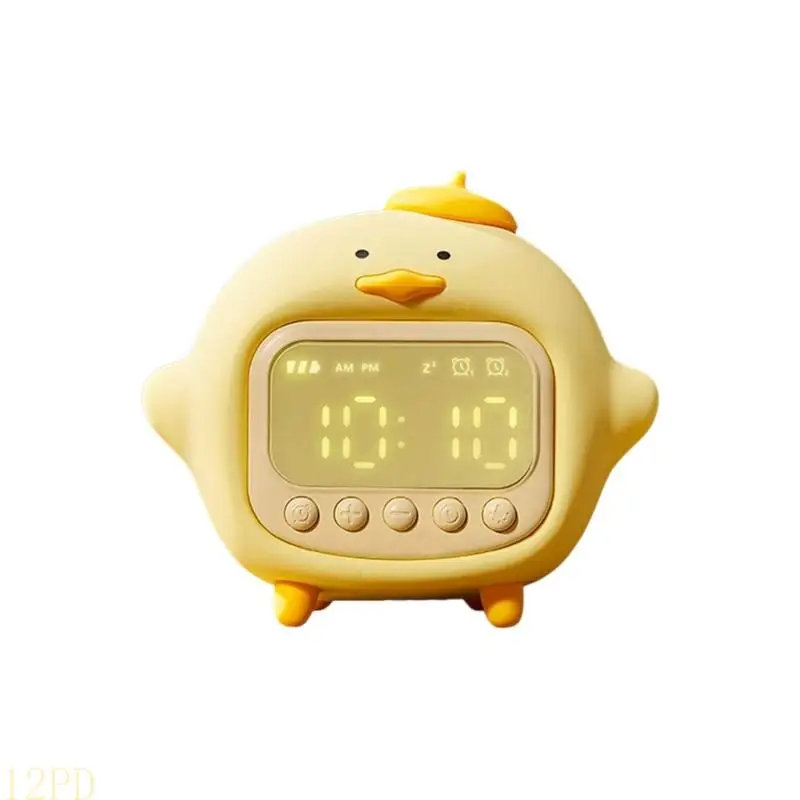12PD Ok to Wake Alarm Clock Toddlers Night Light Clock for Bedroom Alarm Clock Birthday Gift Duck Alarm Clock for Kids