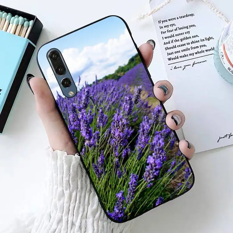 Lavender Purple flowers Phone Case for Huawei P30 40 20 10 8 9 lite pro plus Psmart2019