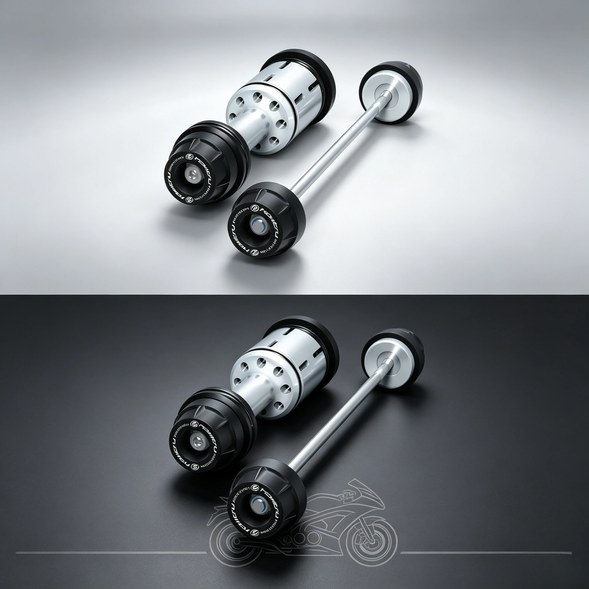 Motorcycle Wheel Spindle Protection Axle Cover Set for BMW R1200R R1200RS R1250R R1250RS