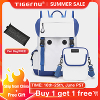 Tigernu New Multifunctional Backpack Bags Fashion School college Bags For 14inch Laptop With Removable Small Shoulder Bags