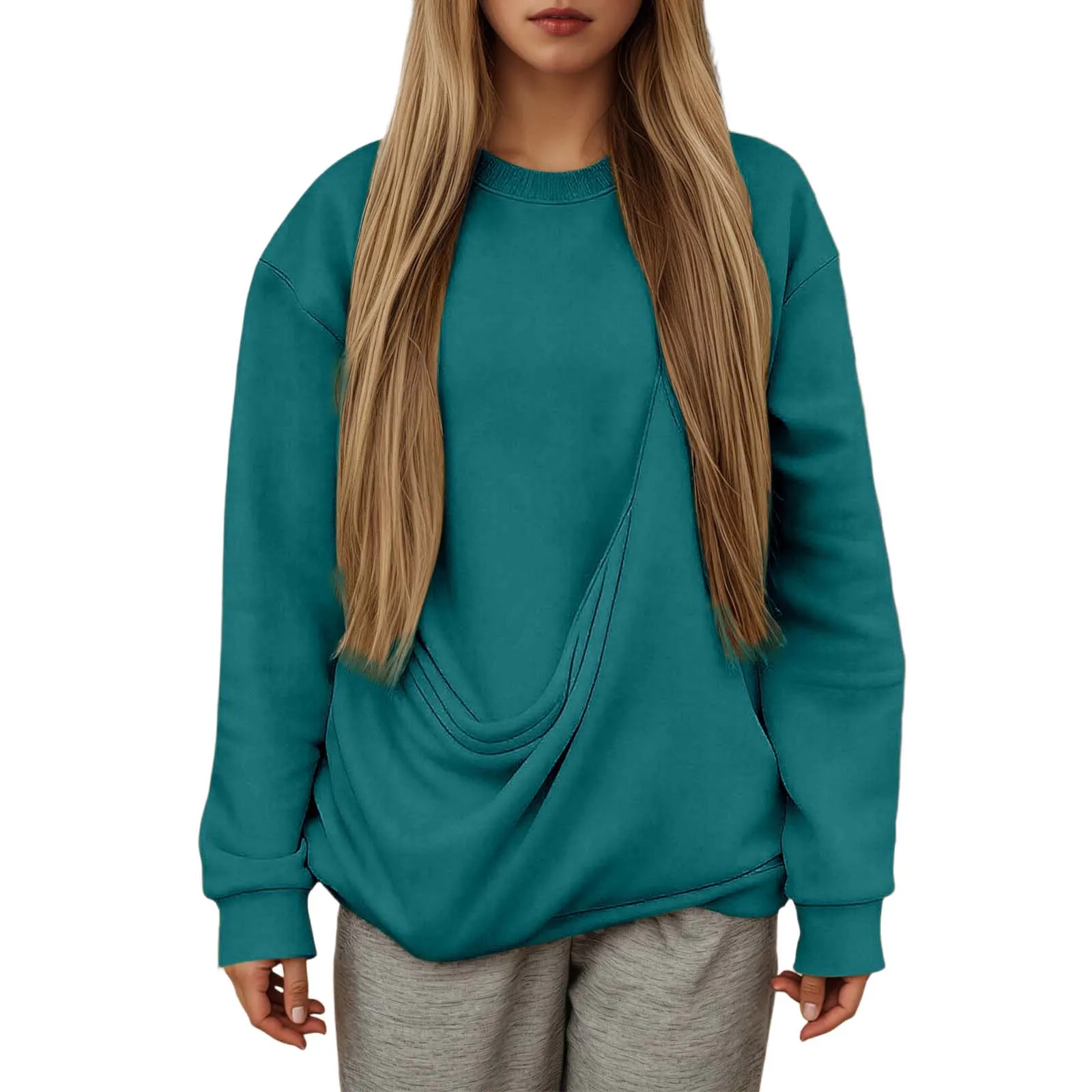 

Толстовка унисекс с круглым вырезом, однотонная толстовка, пуловер с длинными рукавами, топ, сумка для кошек, сумка для собак, спортивный пуловер на слинге для домашних животных, зимний топ