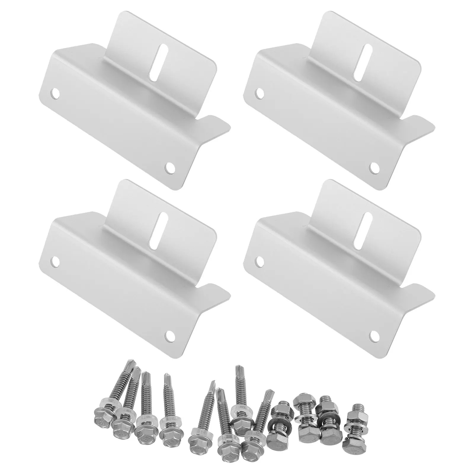 

1 set 1 Set Aluminum Alloy Solar Panel Mount Brackets Z-Shaped Durable Outdoor Rv Boat Mounting Frame Roof Rack Stand Support