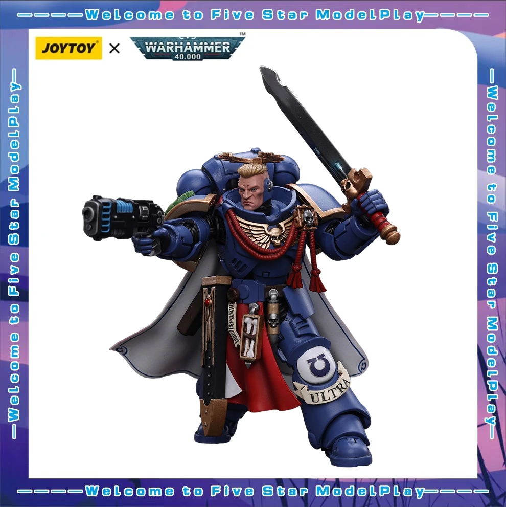 

【FS】JOYTOY Warhammer 40K Scale 1/18 ActionFigures UltramarinesPrimaris aptain withPower Sword andPlasma Pistol Models Toys Gifts