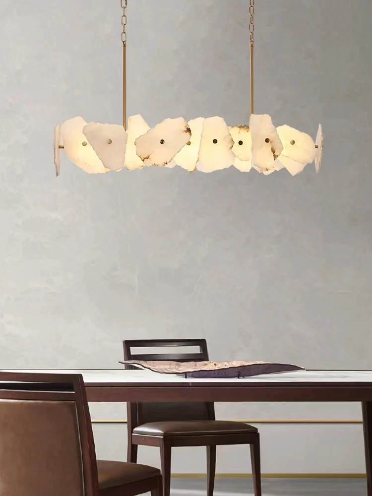 2025 New Trend Marble Series Gold Silver Black Hanging Lamps Lustre Pendant Light Suspension Luminaire Lampen For Dinning Room
