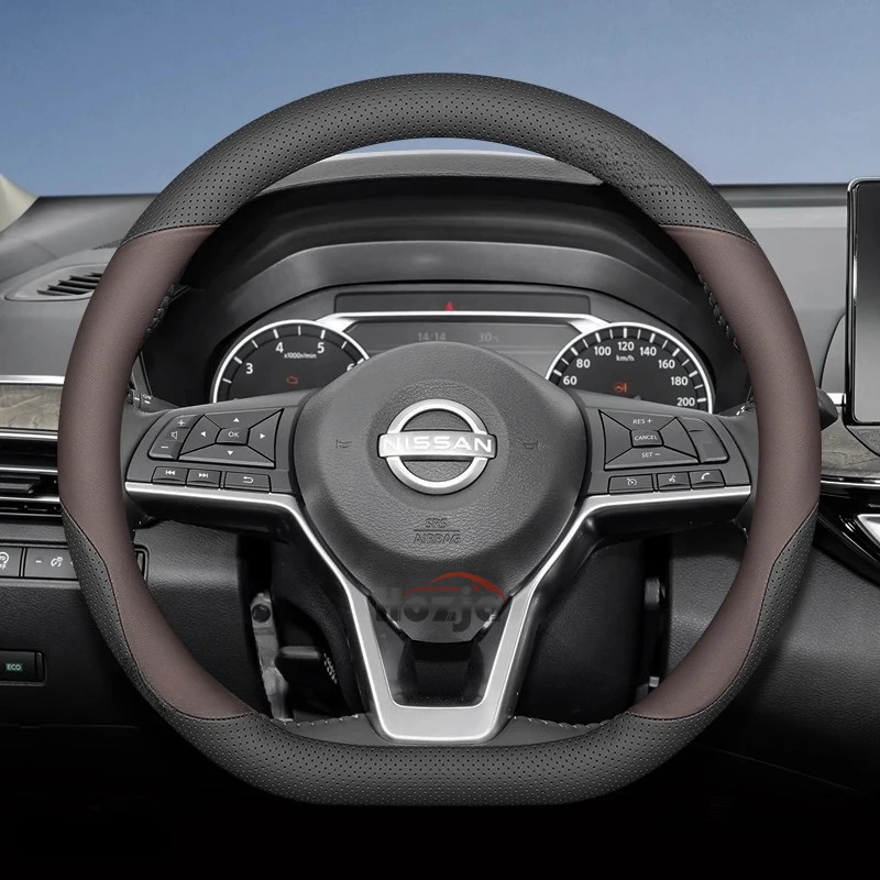 

Leather Car Steering Wheel Cover for Nissan Pulsar Murano Rogue Versa Cube Juke Qashqai Leaf MAXIMA Pathfinder Micra X-Trail