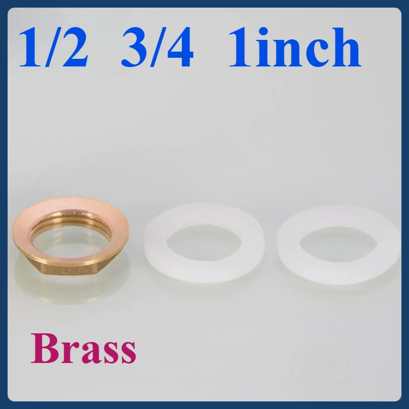 

4/6 Minute 1 Inch Copper Outer Hexagonal Back Cap Flange And Ring Nut Lock Water Tank Joint Fastening Accessories