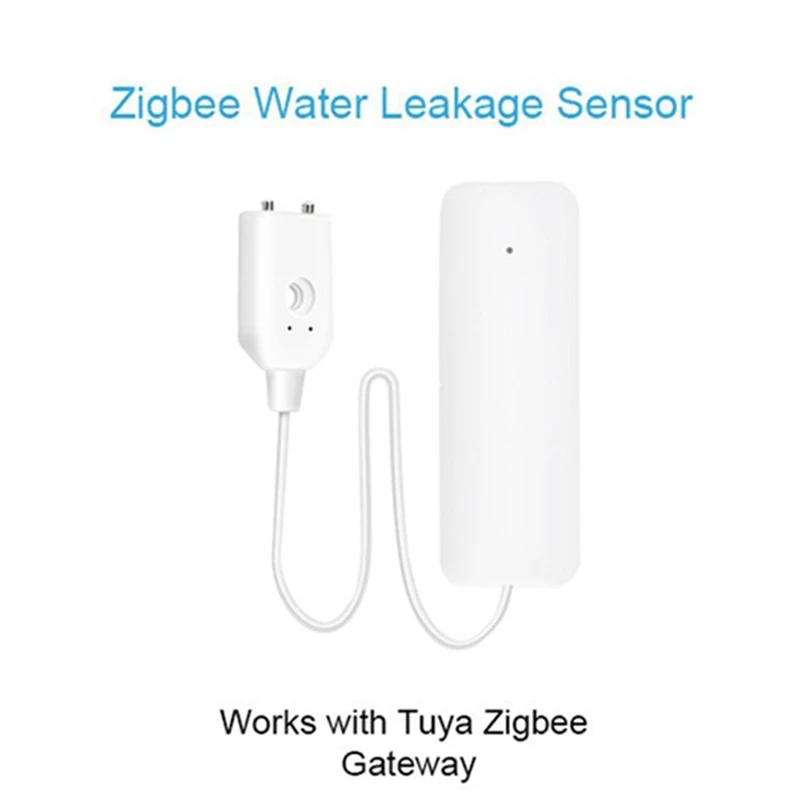 3X Tuya Zigbee Water Leak Sensor Wireless Flooding Detector Water Leakage Detection Alert Water Level Overflow Alarm