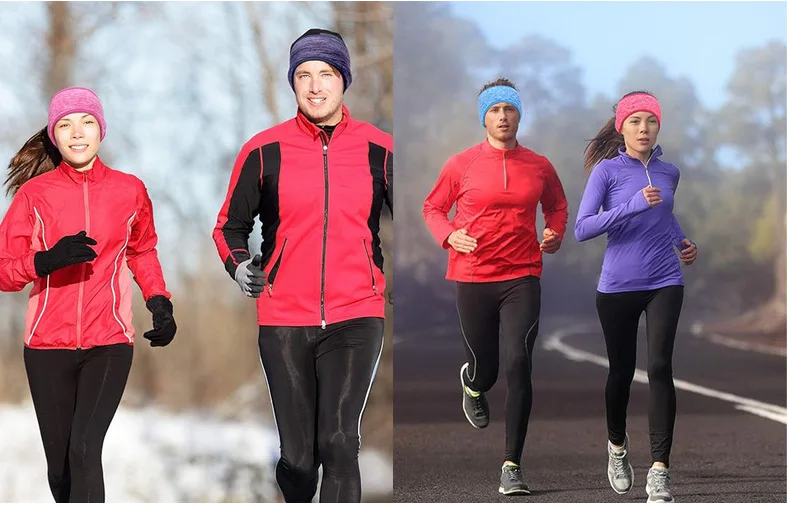 Outdoor Sport Haar Schweiß Fleece Ohr Abdeckung Frauen Männer Laufende Stirnband Ohr Wärmer Winter Schweißband Ohrenschützer Yoga Stirnband – Detail 14