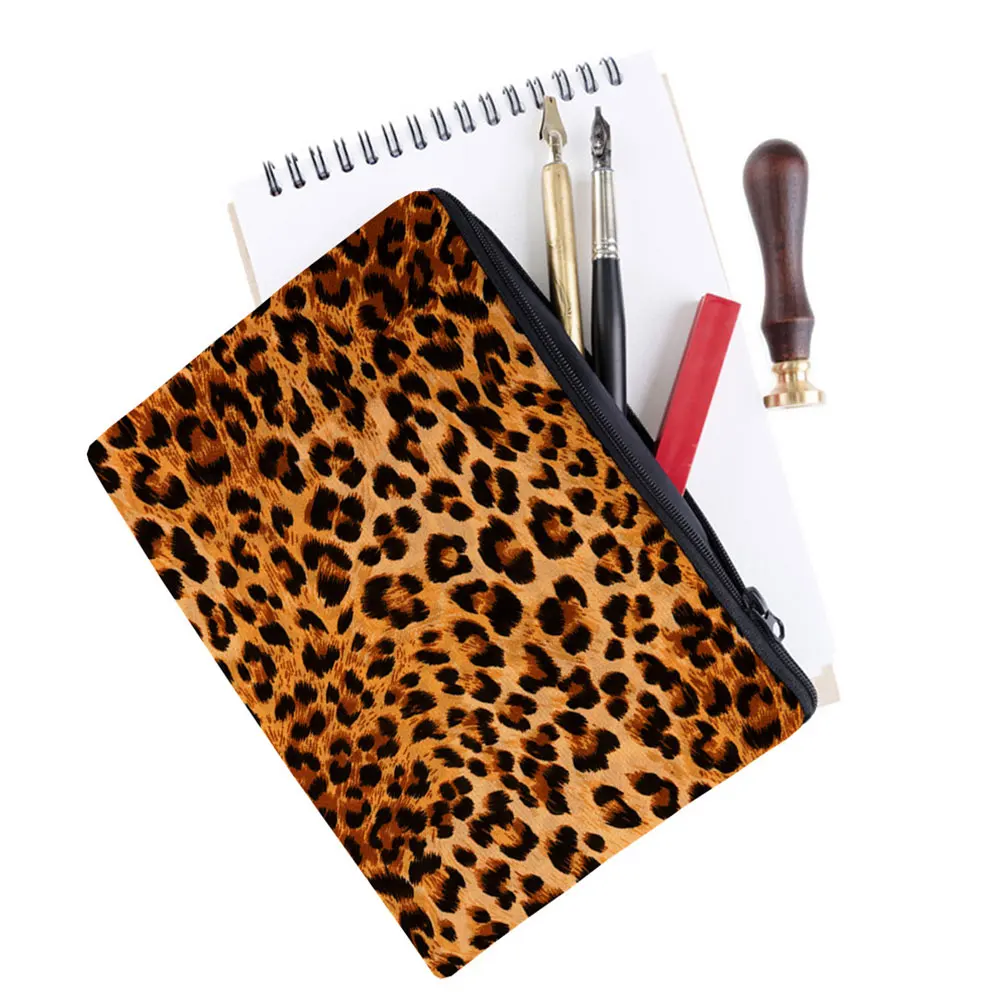 

Waterproof Makeup Set Leopard Print Organizer Pouches For Women Travel Storage Zipper Makeup Bag Daily Lipstick