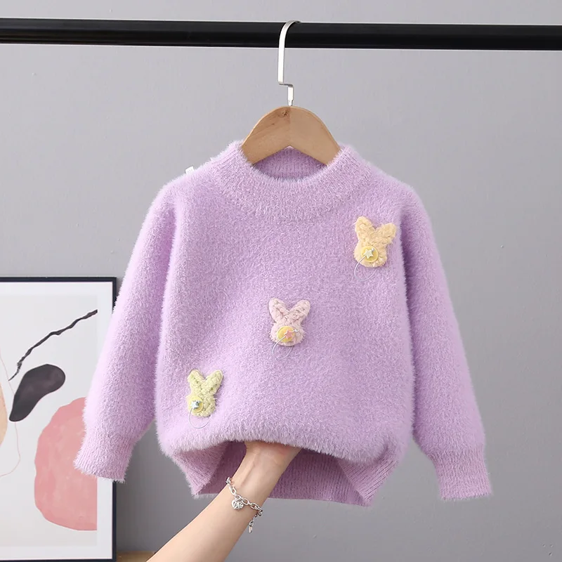 Girls Sweaters Baby Clothes Soft Smooth Material 3-11 Years Old Winter New Fashion Style Children Knitted Sweater Child FY10125