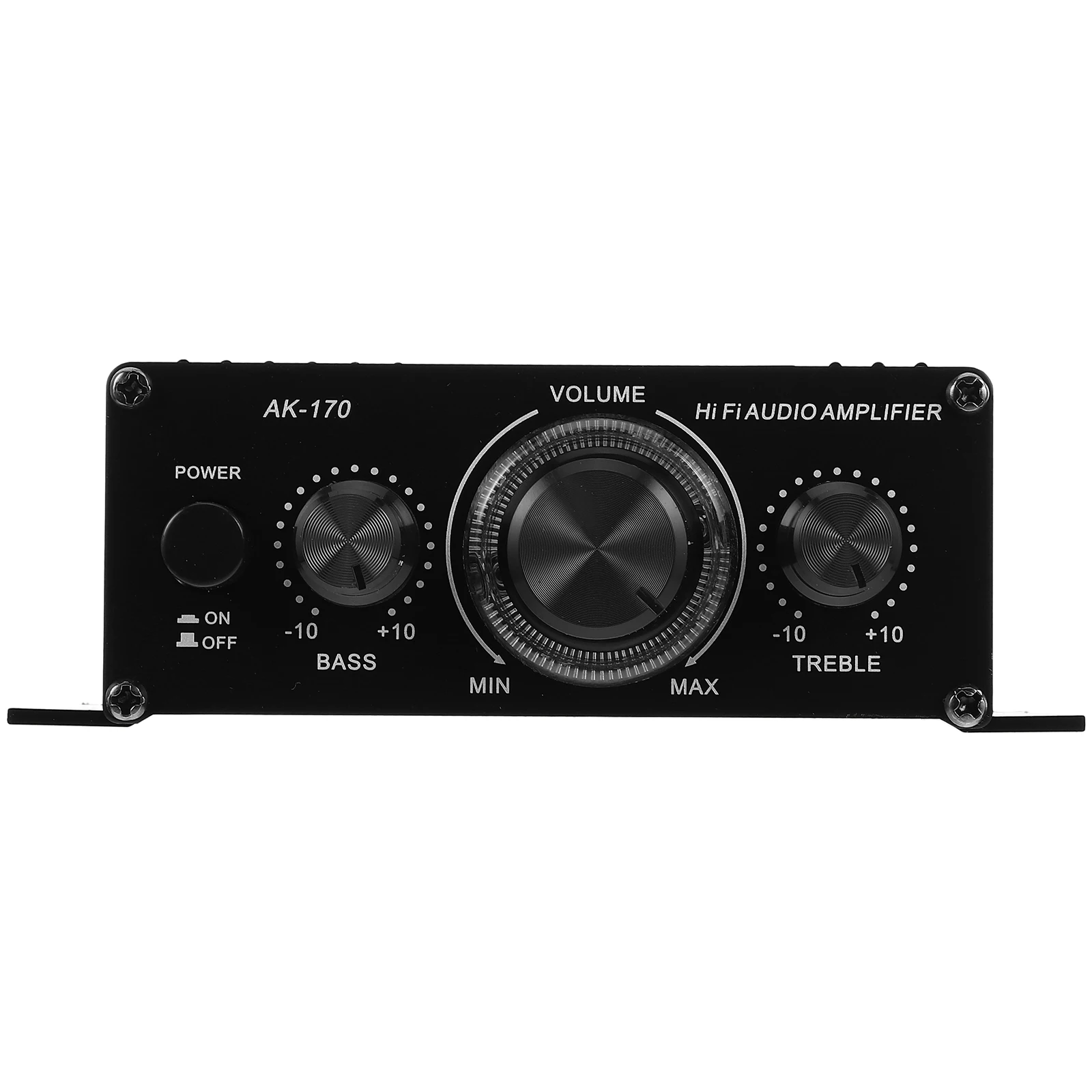 

Mini Amplifier 12V Black Aluminum Alloy Car Stereo Portable Speakers Headphone Amp for Turntable Receiver Audio Player