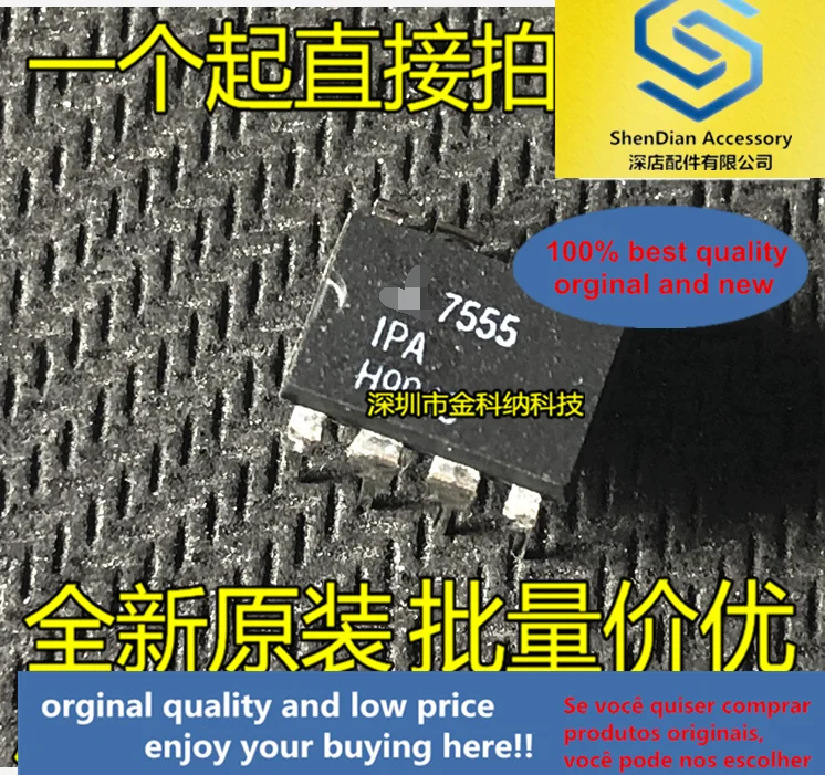 10pcs only orginal new ICM7555IPA ICL7555IPA silk screen 7555IPA straight plug clock chip