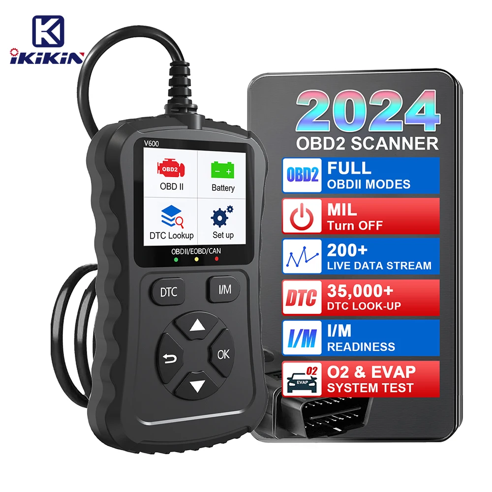 New Car OBD2/EOBD 12V Plug & Play Can Code Scanner Diagnostic Tool V600 For Cars