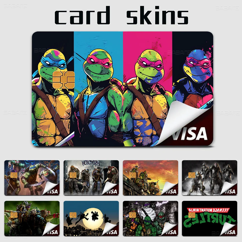 Hits N-NinjaT-Turtles Movie Teenage Mutant Anime Front Cover Film Sticker Skin for Credit Debit Card Small Large Chip