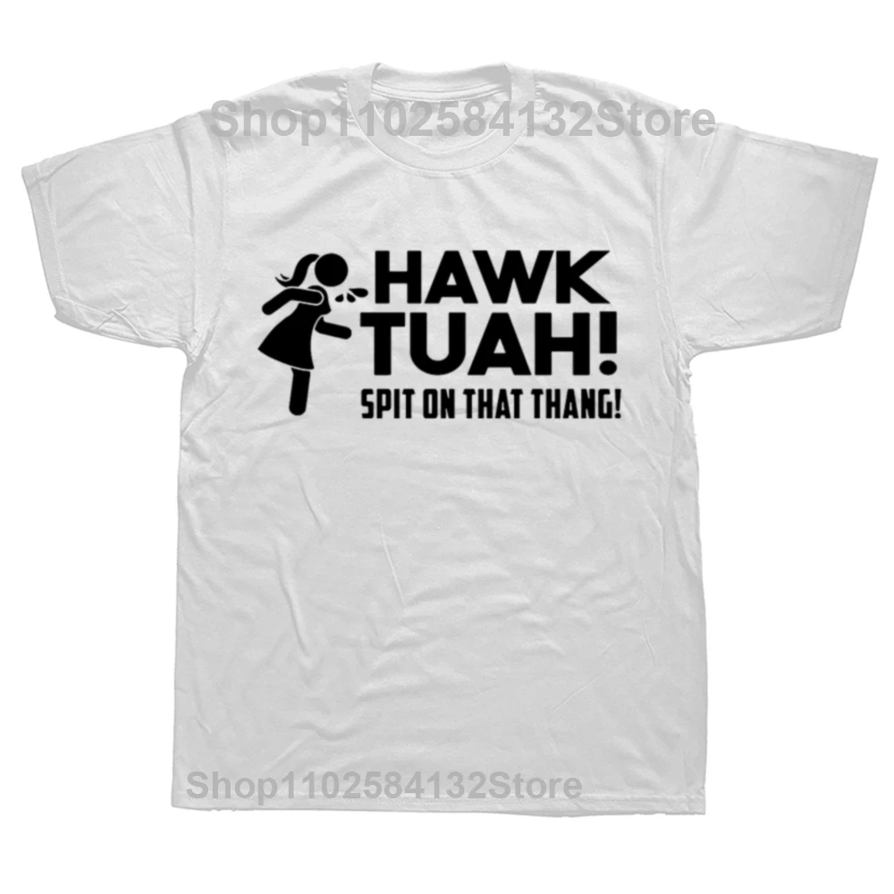 Hawk Tuah Girl Funny Meme Artwork T-Shirt Casual 100% Cotton Unisex Tee Tops EU Size Funny Saying Short Sleeve Gift T Shirts