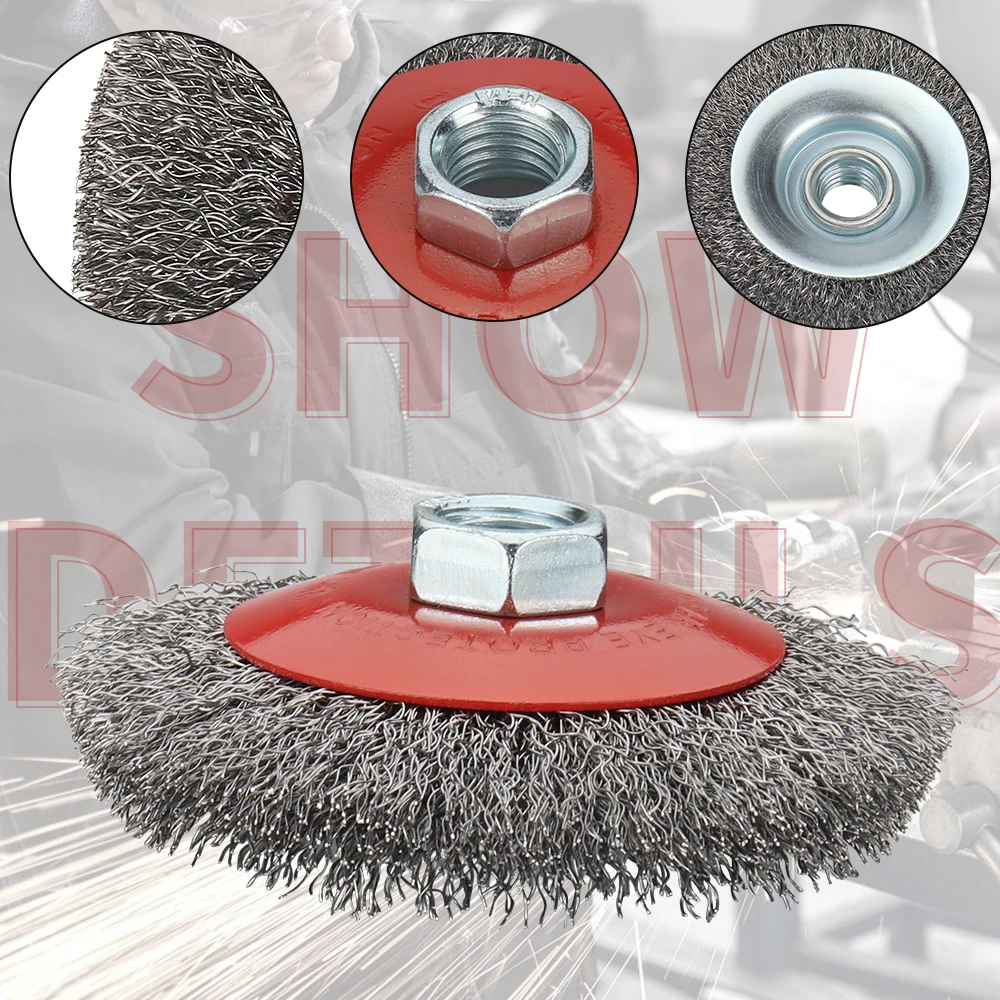 SI FANG 4 Inch 100mm Stainless Steel Wire Wheel Brush for Bench Grinder - Abrasive Polishing Cleaning Paints Tools & Parts